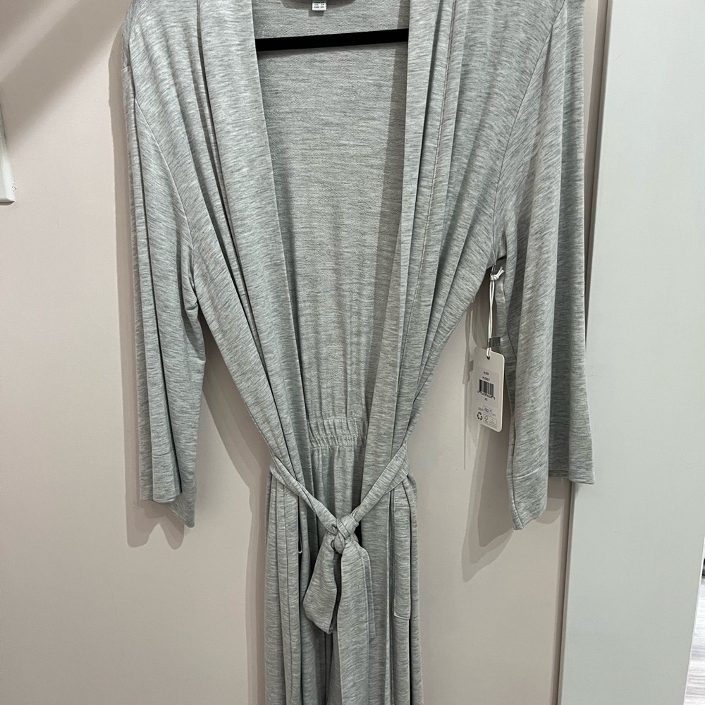 PJ Salvage Heather Grey Robe with Belt